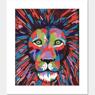 FLAMBOYANT Lion Painting Posters and Art